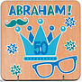 Houten Felicitatiekaart -  Abraham