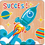 Paperclip Houten Felicitatiekaart -  Succes