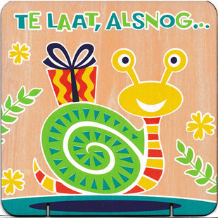 Wooden Greeting Card - Too Late!
