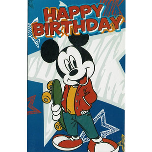 Verjaardagskaart Mickey Mouse