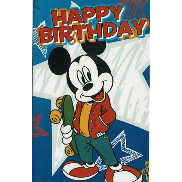 Verjaardagskaart Mickey Mouse - Copy
