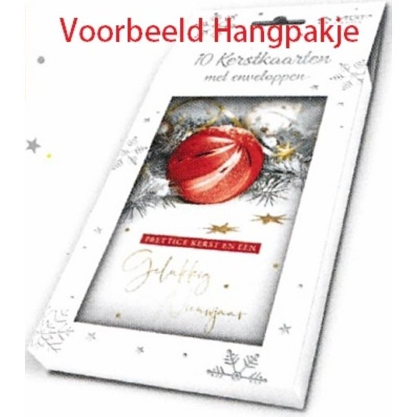 MGP Cards 10 Luxe Kerstkaarten Hangpakje B6