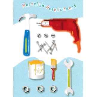 Felicitatiekaart - Gereedschap