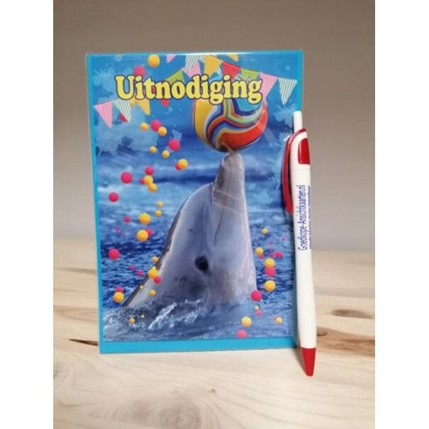 Marant Cards Uitnodigingskaartjes - Dolfijn