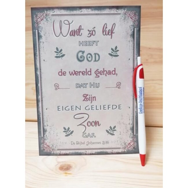 Good Seed Cards Alzo Lief heeft God (15x21cm)