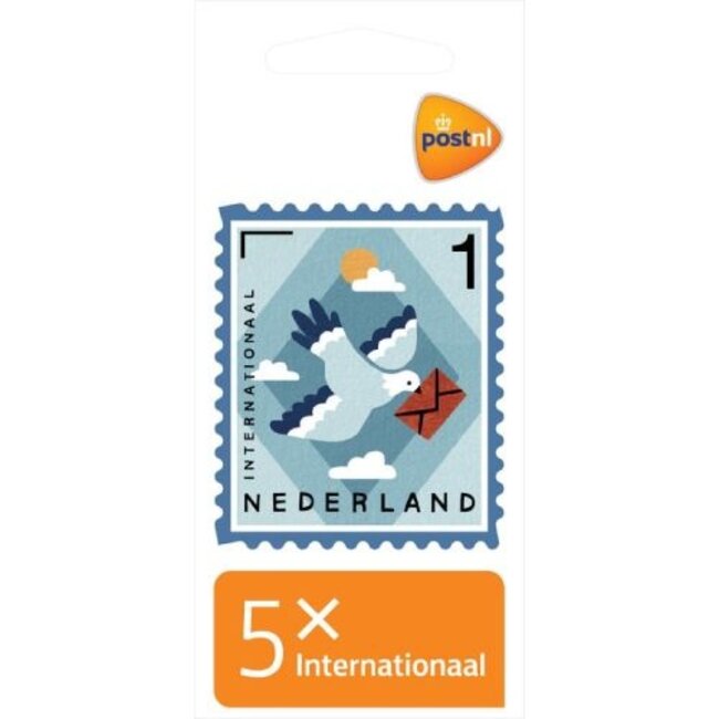 5 x Internationaal 1 (postzegelvel)