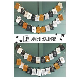 LUV Adventskalender Goud-Zwart/Wit