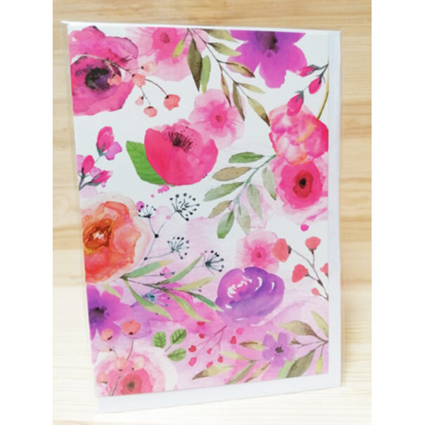 Marant Cards Blanco Bloemen Wenskaart