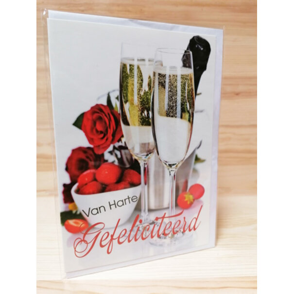 Marant Cards Gefeliciteerd - Champagne