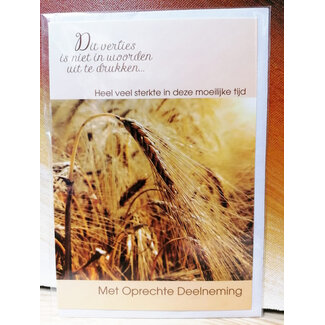 Marant Cards Oprechte Deelneming - Korenhalm