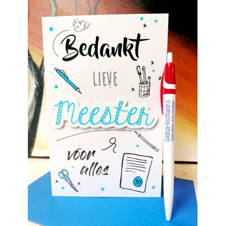 Primeurcards Bedankt Meester!