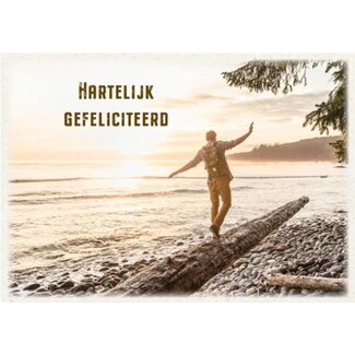 Baaij Light Cards Prentbriefkaart Hartelijk Gefeliciteerd