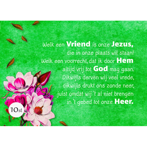 TSS-Nijkerk Christelijke ansichtkaart – Welk een vriend is onze Jezus