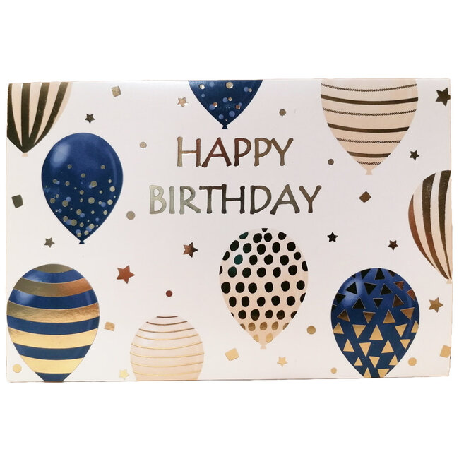 Popup kaart Happy Birthday met Ballonnen