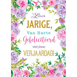 Grote verjaardagskaart met bloemen