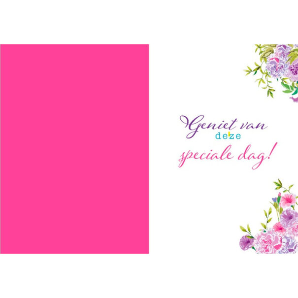 Grote verjaardagskaart met bloemen