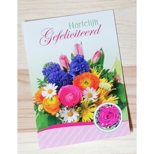 Prentbriefkaart Hartelijk Gefeliciteerd