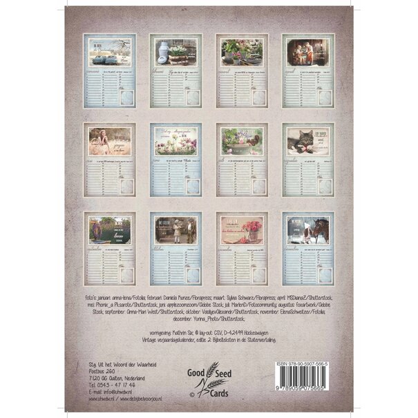 Good Seed Cards Vintage Kalender Statenvertaling