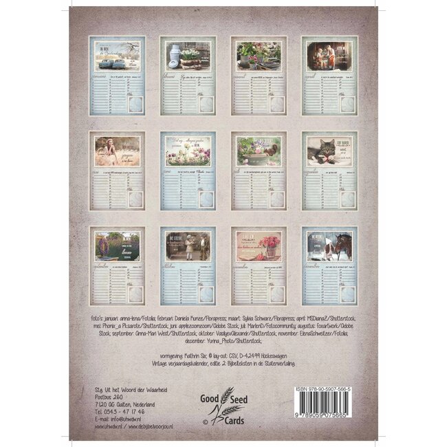 Good Seed Cards Vintage Kalender Statenvertaling