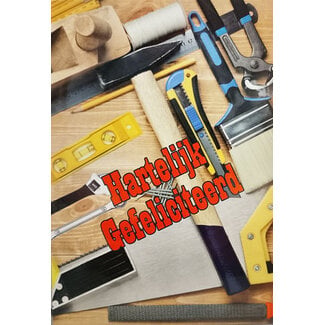Verjaardagskaart met gereedschap