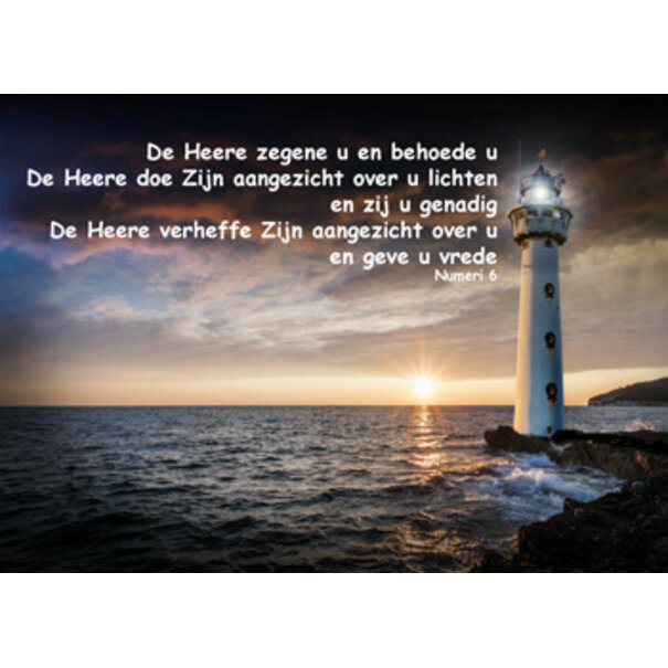 TSS-Nijkerk Ansichtkaart met Bijbeltekst ‘De Heere zegene u’ – Numeri 6