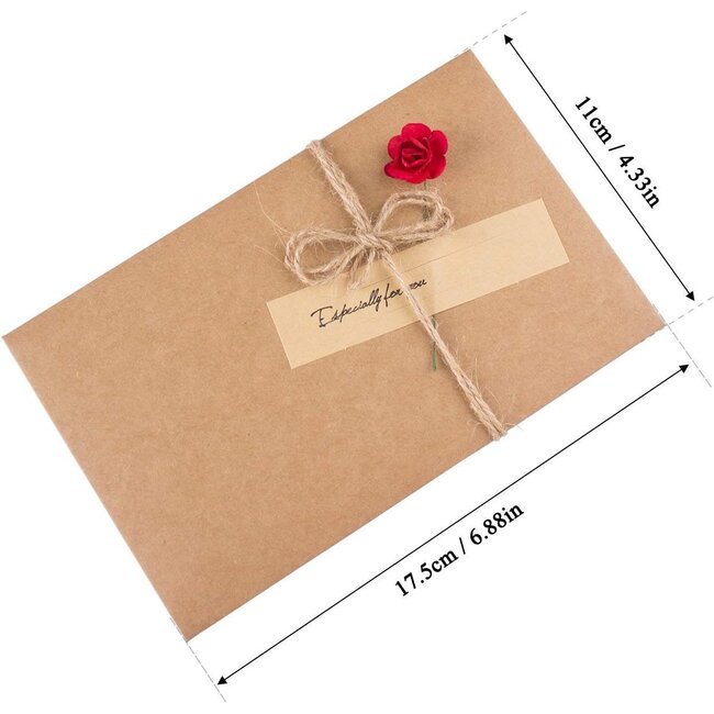 TSS-Nijkerk Kaart Kraftpapier met bloem/jute