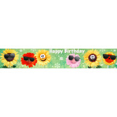 Happy Birthday - Zonnenbloemen panoramakaart