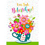 A4 Grote beterschapskaart bloemen