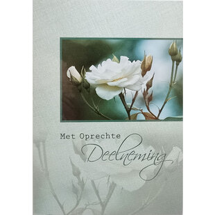 Oprechte Deelneming - Witte roos