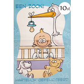 10x Geburtskarte Sohn