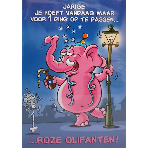 Marant Cards Roze olifanten