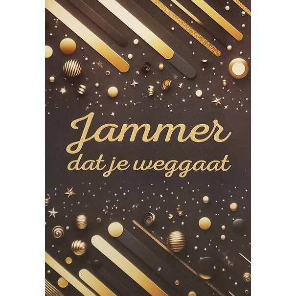 Jammer dat je weggaat