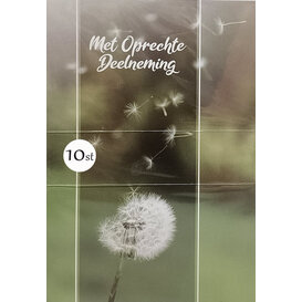 10x Oprechte Deelneming - Paardebloem