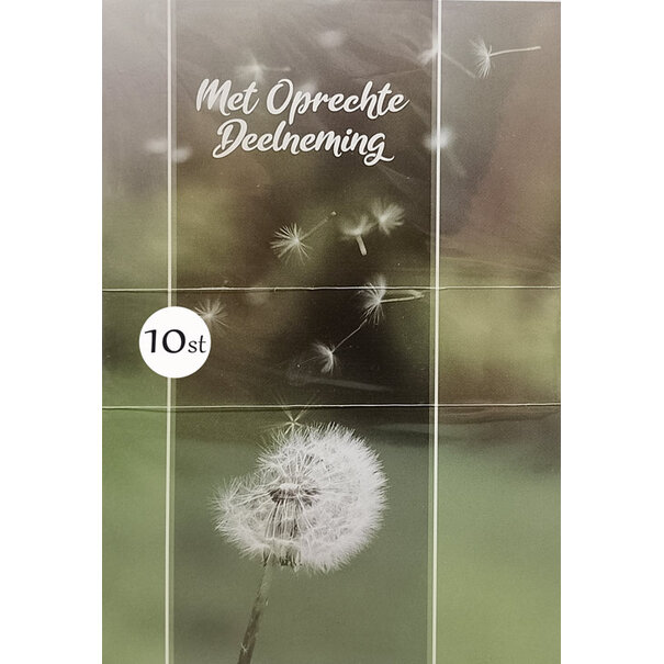 Marant Cards 10x Oprechte Deelneming - Paardebloem