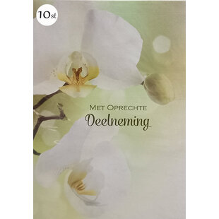 10x Oprechte Deelneming - Orchidee