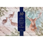 10 kerstkaartenbox - herten