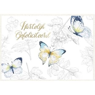 Prentbriefkaart Hartelijk Gefeliciteerd