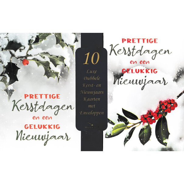 Marant Cards 10 kerstkaartenbox  - Hulst