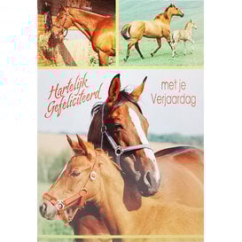 Felicitatiekaart met Paarden