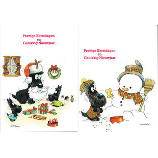 Set 5 kerst-postkaartjes
