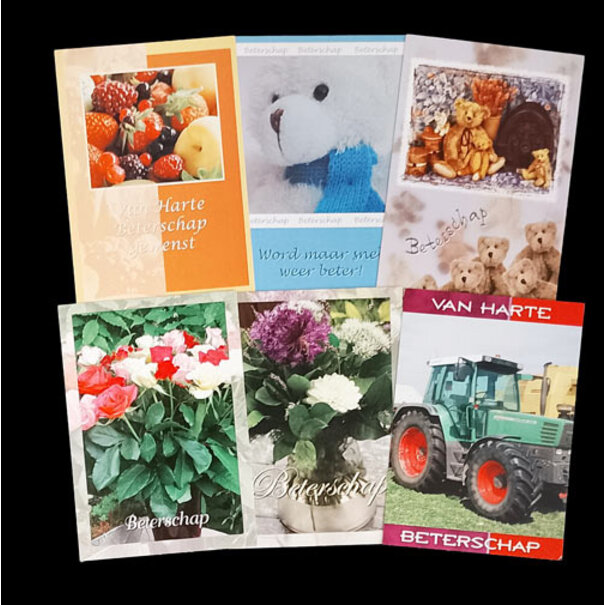 Restant Postkaarten Beterschap (6st)
