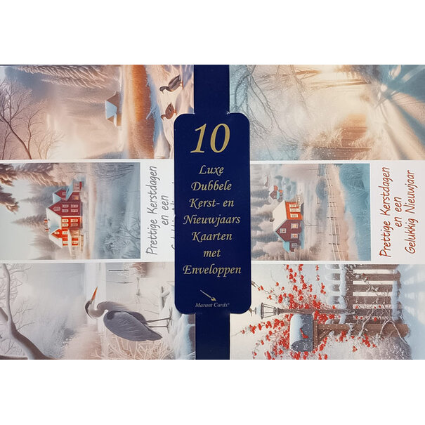 Marant Cards 10 kerstkaartenbox  - Wintersfeer