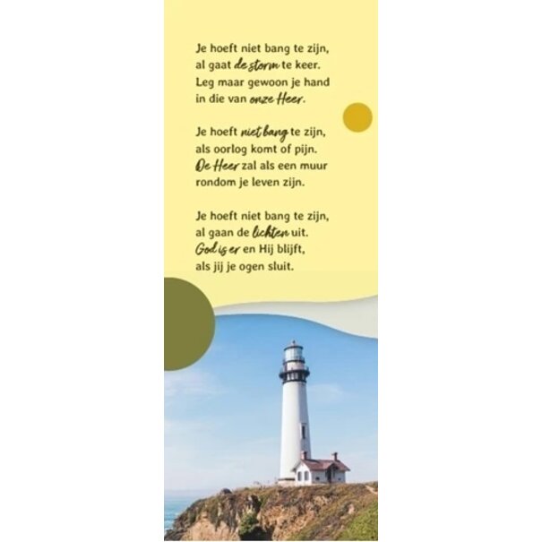 Baaij Light Cards Boekenlegger Je hoeft niet bang te zijn