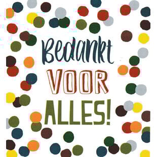 Bedankt voor alles!
