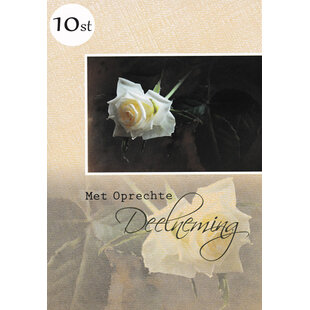 10x Oprechte Deelneming - Roos