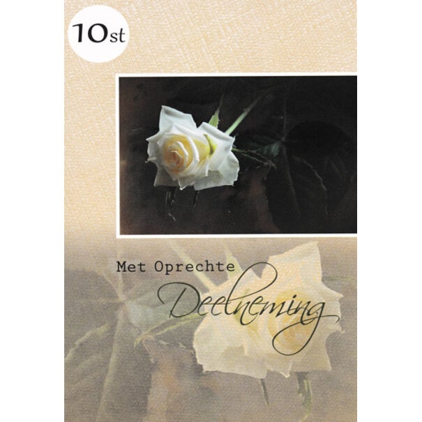 Marant Cards 10x Oprechte Deelneming - Roos