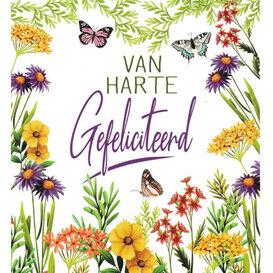 Wenskaart Van Harte Gefeliciteerd