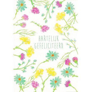 Postkaart Gefeliciteerd