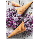 Postkaart bloemenhoorntjes