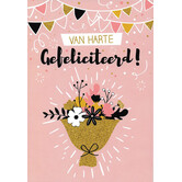 Postkaart: Van Harte Gefeliciteerd